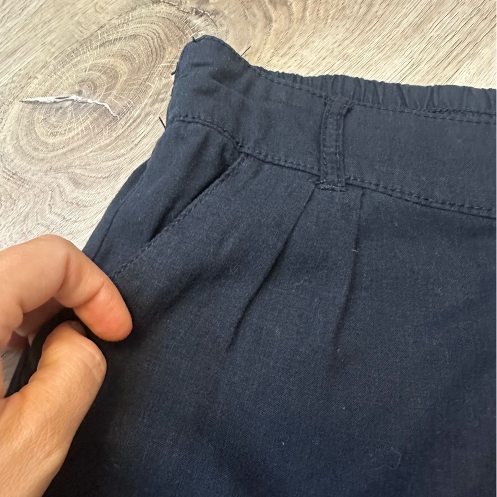 SO Black Ankle Cropped Linen Pants - Picture 4 of 6